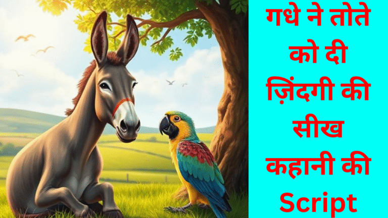 गधे ने तोते को दी ज़िंदगी की सीख कहानी की Script